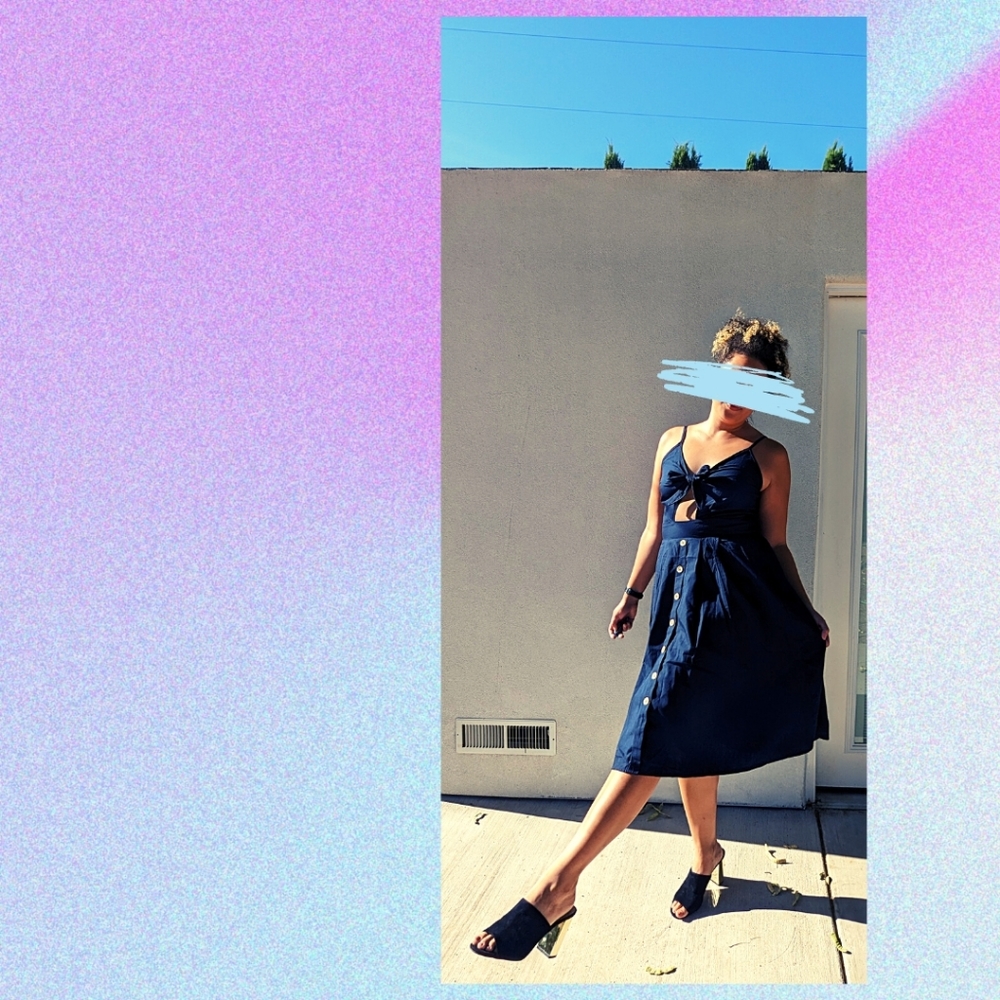 Summer Dress with Tie-Front Cutout ✨